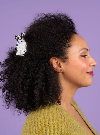 COUCOU SUZETTE Pince à Cheveux - Bouledogue, parfaite idée de cadeau pour femme.