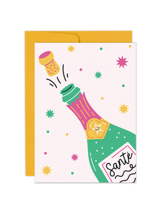 CLUB PASTEL Carte de Souhait - Champagne & Confettis