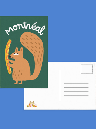 ANNE JULIE DUDEMAINE Carte Postale - Écureuil