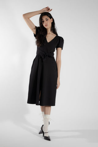 EVE LAVOIE - Robe longue réversible noire Naïade