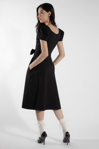 EVE LAVOIE - Robe longue réversible noire Naïade