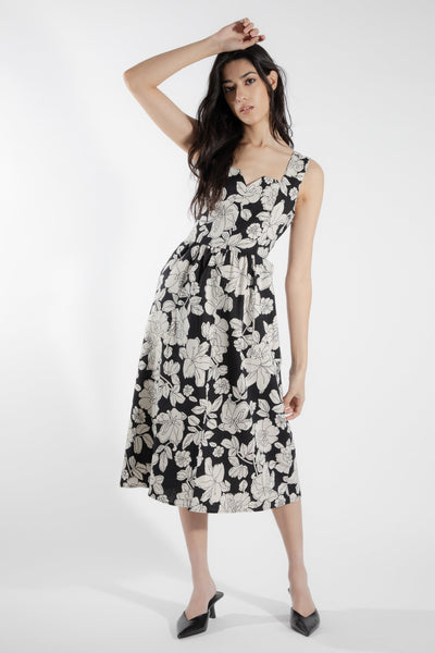 EVE LAVOIE - Robe bustier florale Cornifle