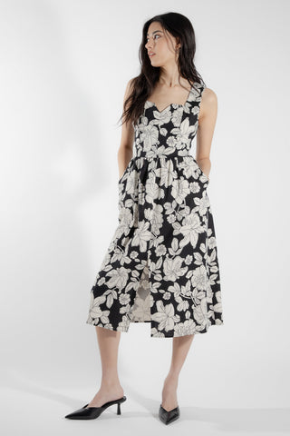 EVE LAVOIE - Robe bustier florale Cornifle