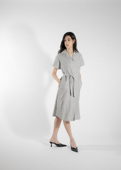 EVE LAVOIE - Robe chemise rayure Callitriche