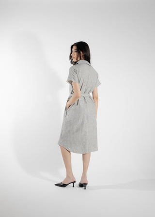 EVE LAVOIE - Robe chemise rayure Callitriche