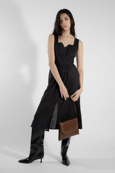 EVE LAVOIE - Robe bustier noire Cornifle