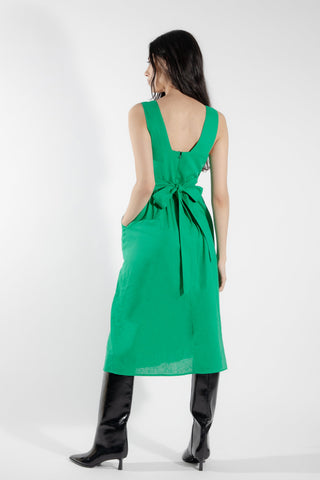 EVE LAVOIE - Robe bustier verte Cornifle