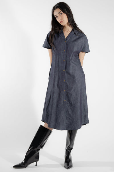 EVE LAVOIE - Robe chemise denim Callitriche