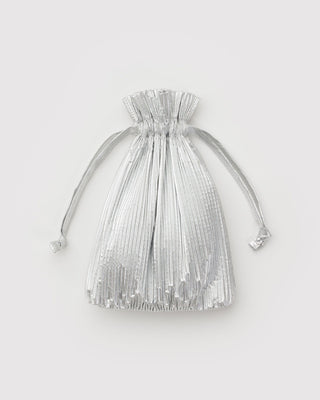 BAGGU Sac Plissé - Chrome Métallique