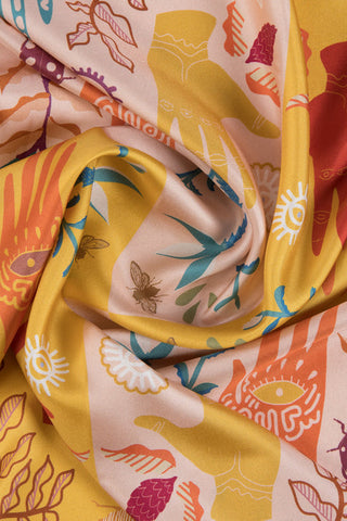 DORA NOLA Foulard en Soie 90 - Le Gardien