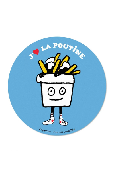 PAPEROLE Autocollant Poutine