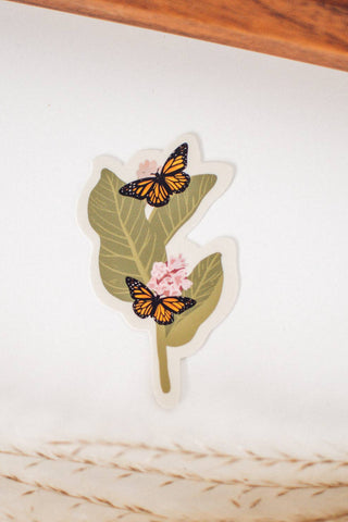 BRUSH & BIRD Autocollant Monarch Butterfly Milkweed