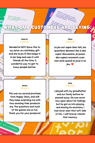 HAPPY TEARS Jeu de Conversation - Grande Amitié