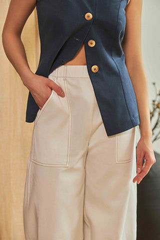 MODERN SUNDAY Barrel Pants - White