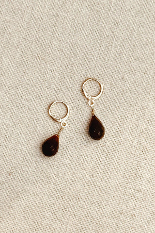 GRACIE ROSE Boucles d'oreilles Calcédoine Brun