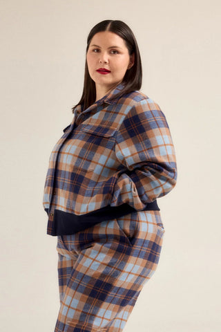 HILARY MACMILLAN Veste Bomber Plaid