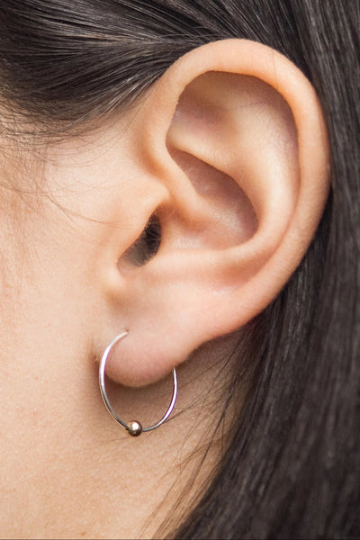 CAMILLETTE Boucles d'Oreilles Dormeuses Moyen - Argent