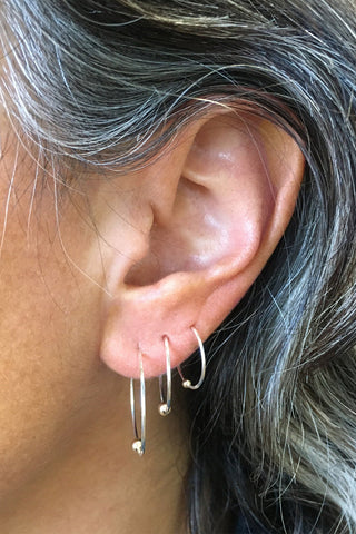 CAMILLETTE Medium Sleeper Earrings - Silver