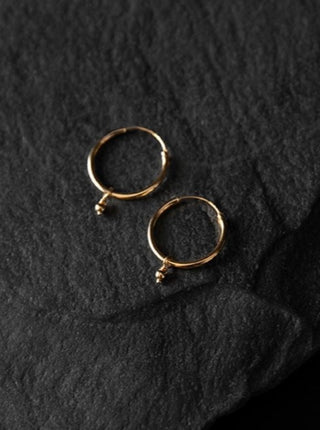 NOIR KALA Starseed Hoop Earrings 14mm - Gold