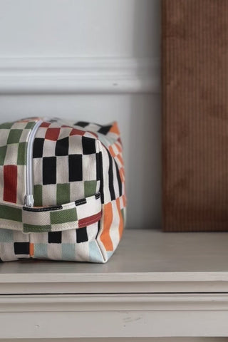 FREON COLLECTIVE Trousse de Toilette - Damier Multi