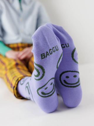 BAGGU Crew Socks - Lime & Pink