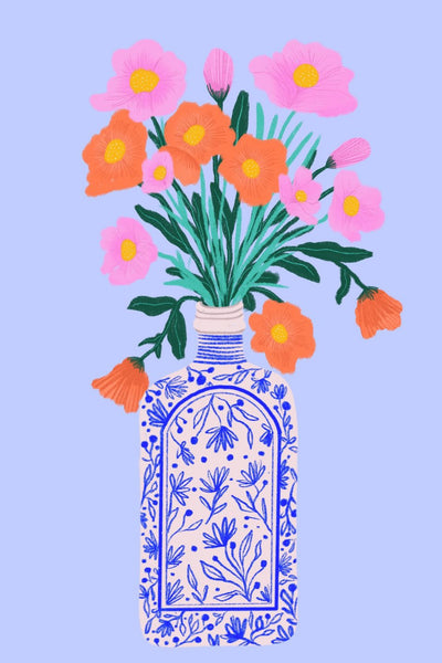VIVIAN SOFIA Affiche Ceramic Bottle Blooms