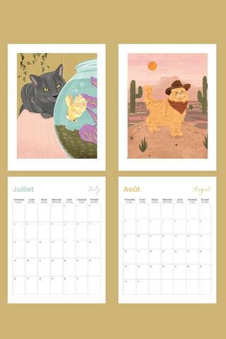 ITSFUNNYHOWWW Calendrier 2026 - Chat