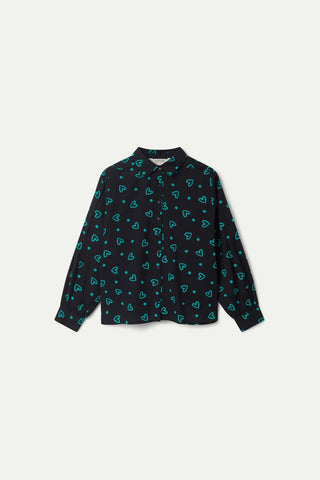 COMPANIA FANTASTICA Shirt - Green Hearts 