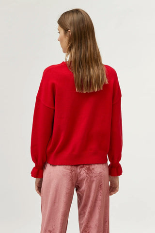 COMPANIA FANTASTICA Sweater with Ruffle on the Cuffs 