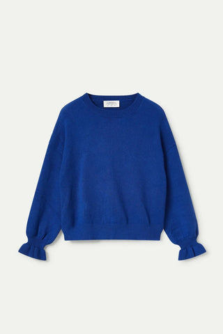 COMPANIA FANTASTICA Sweater with Ruffle on the Cuffs 