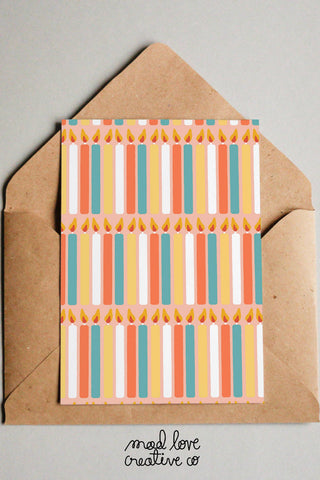 MAD LOVE CREATIVE Carte Bougie d'Anniversaire