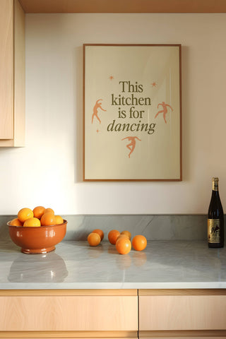 ARTBABY & CO. Affiche Cette Cuisine est pour Danser