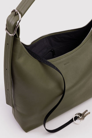BAGGU Sac Shoulder Cuir Recyclé - Loden