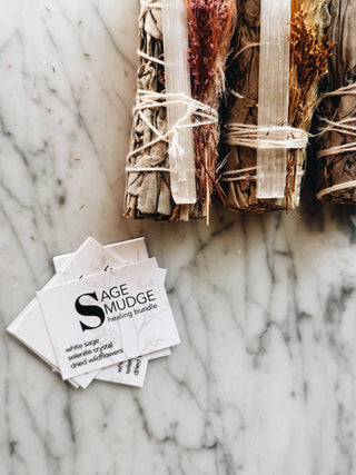 ESSENCE OF LIFE ORGANICS Fagot de Purification - Sauge Sélénite et Fleurs Sauvages