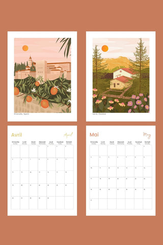 ITSFUNNYHOWWW Calendrier 2026 - Voyage