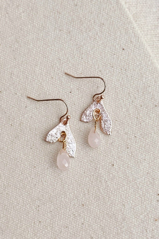 GRACIE ROSE Boucles d'Oreilles Pendantes Feuille