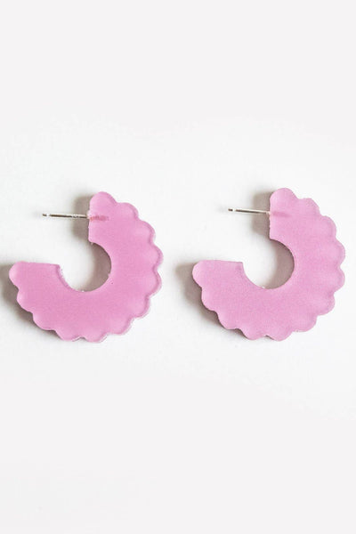 DCONSTRUCT Scalloped Small Hoop Earrings