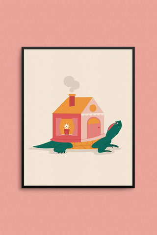 MAD LOVE CREATIVE Affiche Mobil Home Tortue