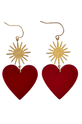 YELLOW DOTS STUDIO Boucles d'oreilles Pendantes Rouges