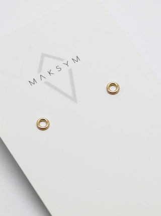 MAKSYM Mini Circle Earrings - Gold