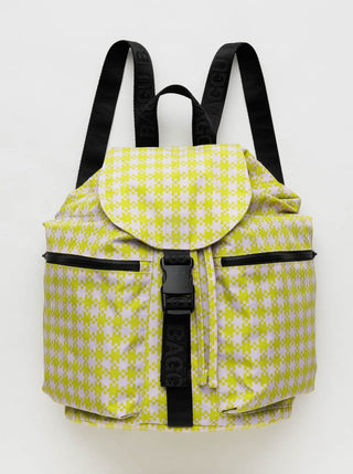 BAGGU Backpack de Sport - Pixel Vichy Rose & Vert