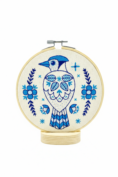 HOOK LINE & TINKER Kit de Broderie - Folk Blue Jay