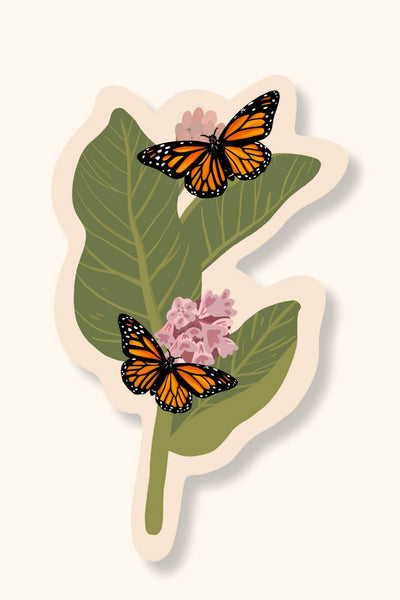 BRUSH &amp; BIRD Monarch Butterfly Milkweed Sticker