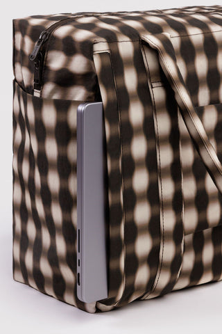 BAGGU Sac Cloud Cabine Petit - Blurred Gingham Brown