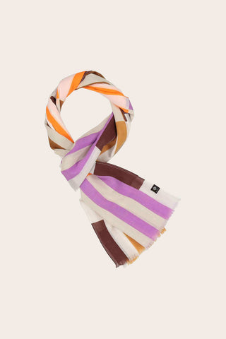 FRAAS Foulard à rayures rétro - Oiseau de Paradis