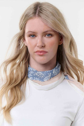 FRAAS Foulard Soie Losange motif Cachemire