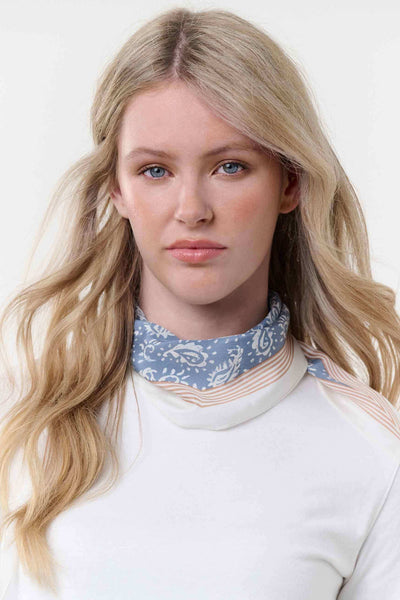 FRAAS Foulard Soie Losange motif Cachemire