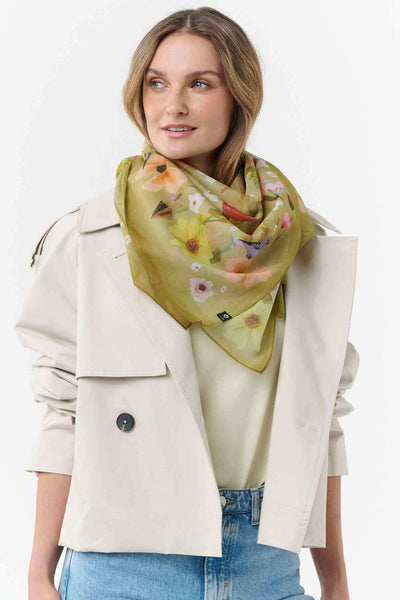 FRAAS Foulard Carré à motifs floraux