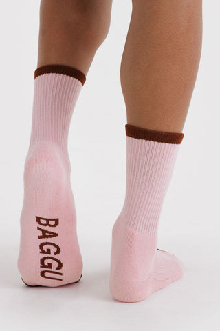 BAGGU Chaussettes Ribbed - Mix Blush