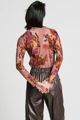 ALLISON WONDERLAND Col Roulé Arches - Imprimé Rose